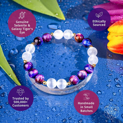 Cosmic Energy Amplifier - Galaxy Tiger’s Eye Bracelet - A-1 Thread Vault