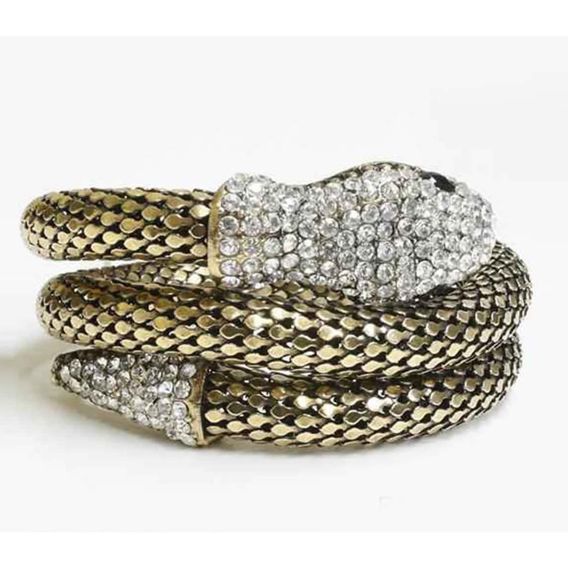 Exotic Designer Sultry Crystal Snake Bracelet - A-1 Thread Vault