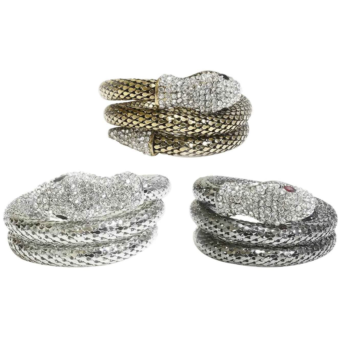 Exotic Designer Sultry Crystal Snake Bracelet - A-1 Thread Vault