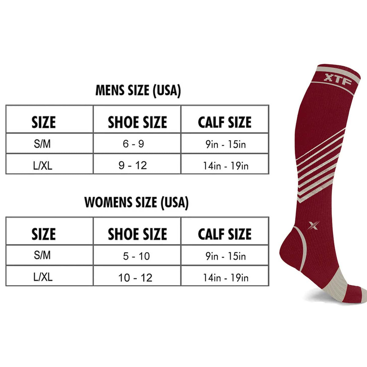 6-Pairs: Pain Relief Support Everyday Wear Striped Ankle And Knee-High Compression Socks - A-1 Thread Vault