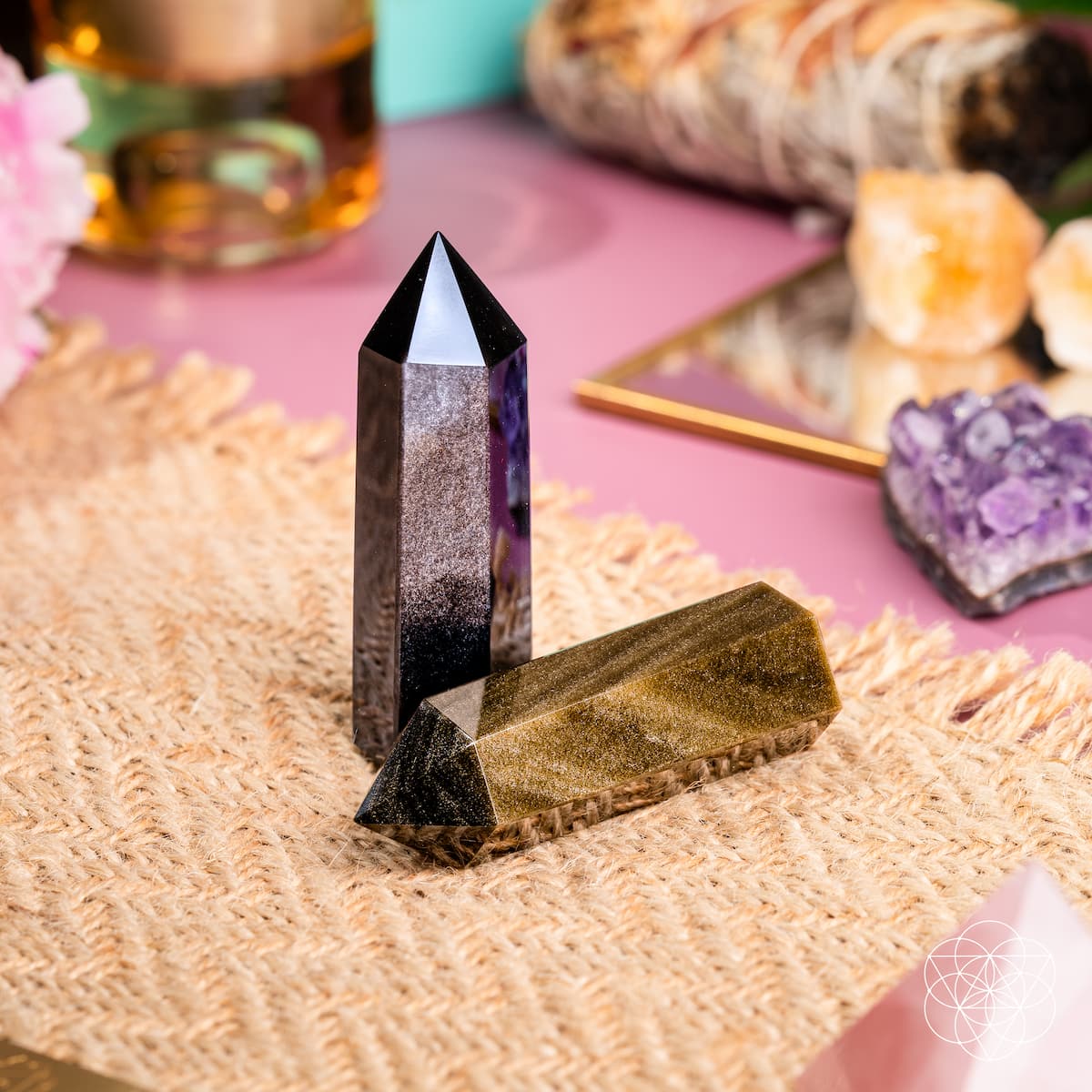 The Upper Hand – Gold & Silver Sheen Obsidian Points - A-1 Thread Vault