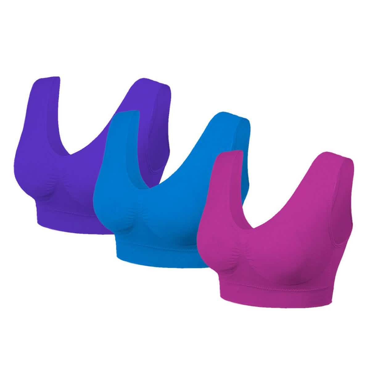 3 Pack: Seamless Lightweight Comfort Bras - A-1 Thread Vault