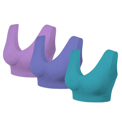 3 Pack: Seamless Lightweight Comfort Bras - A-1 Thread Vault