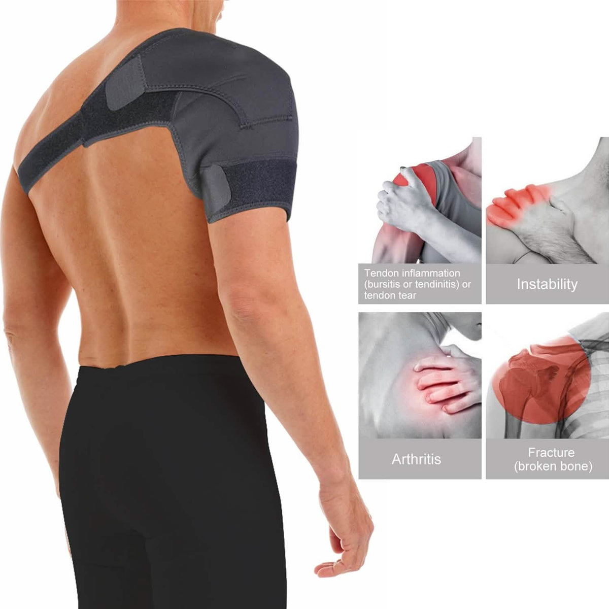 Unisex Adjustable Pain Relief Magnetic Shoulder Brace Support Brace - A-1 Thread Vault