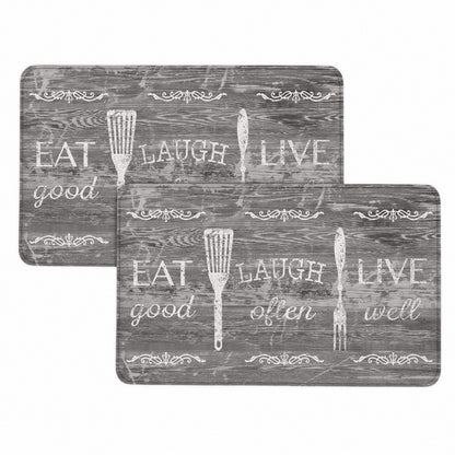 Bibb Home 1-2 Pack Anti Fatigue Cushioned Kitchen Mats - A-1 Thread Vault