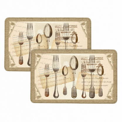 Bibb Home 1-2 Pack Anti Fatigue Cushioned Kitchen Mats - A-1 Thread Vault