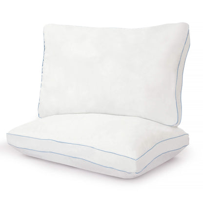 2-Pack: Royale Linens Gusseted Pillows Soft Hotel Quality - A-1 Thread Vault