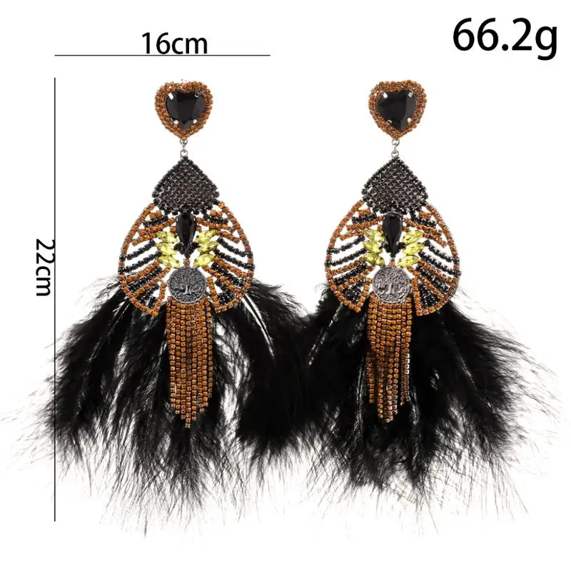 Teardrop Feather Earrings - A-1 Thread Vault