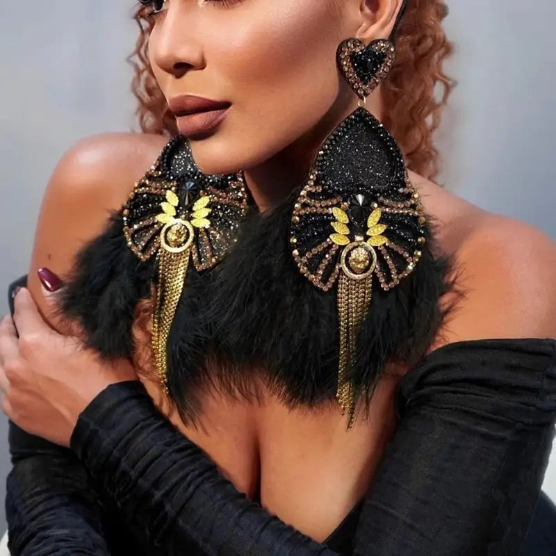 Teardrop Feather Earrings - A-1 Thread Vault