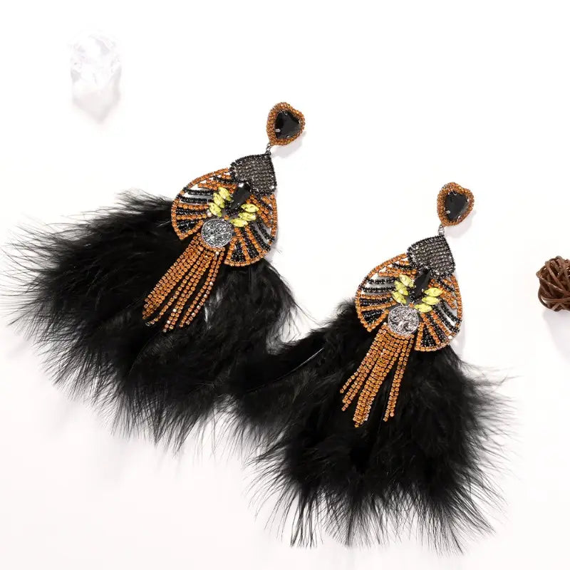 Teardrop Feather Earrings - A-1 Thread Vault