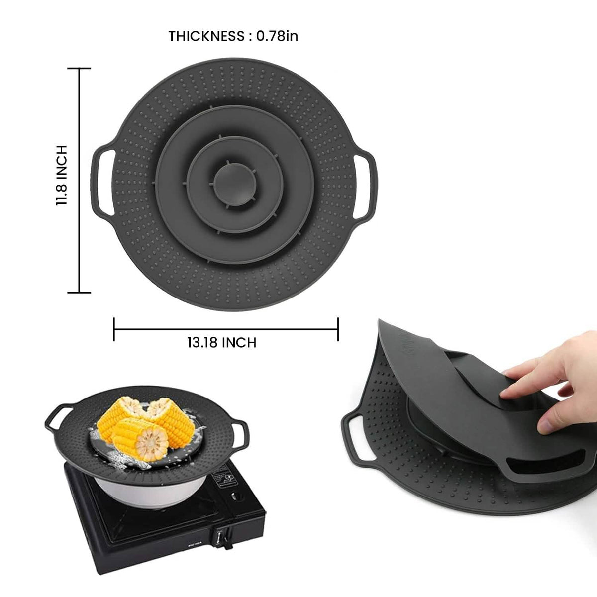 Boil Over Spill Stopper Safeguard Lid Cover For Pots And Pans - A-1 Thread Vault