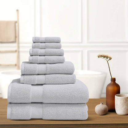 8-Piece: 100% Organic Cotton Bath Towel Set - A-1 Thread Vault