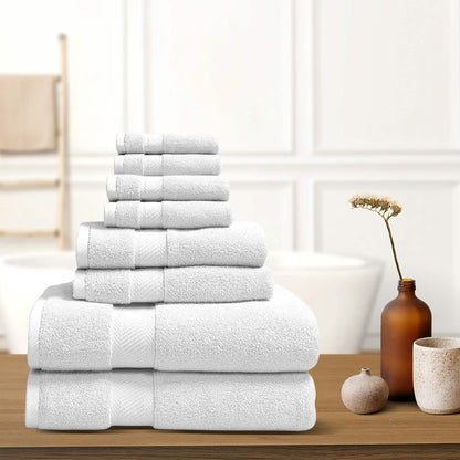 8-Piece: 100% Organic Cotton Bath Towel Set - A-1 Thread Vault