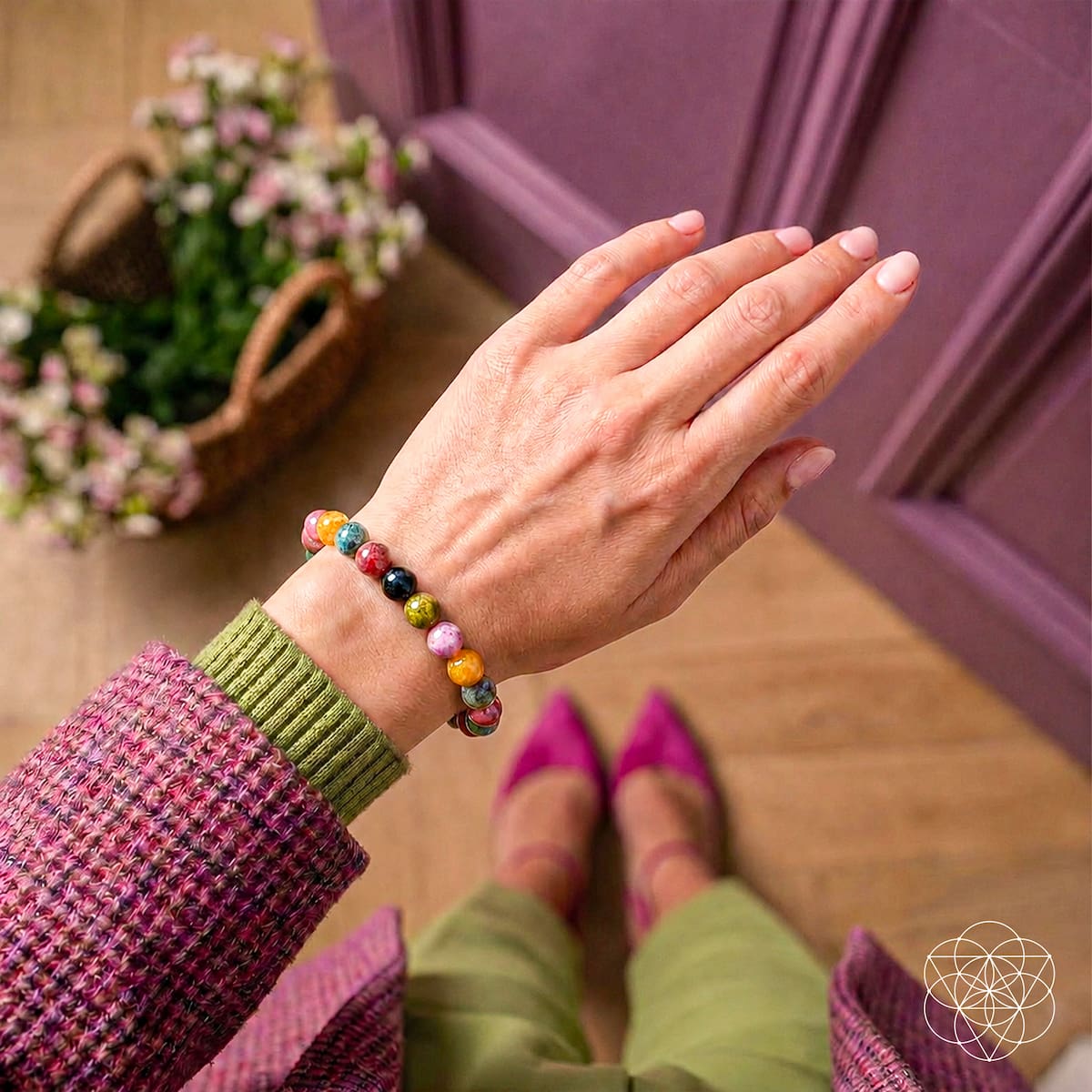 The Spiral Breaker - Rainbow Tourmaline Bracelet - A-1 Thread Vault