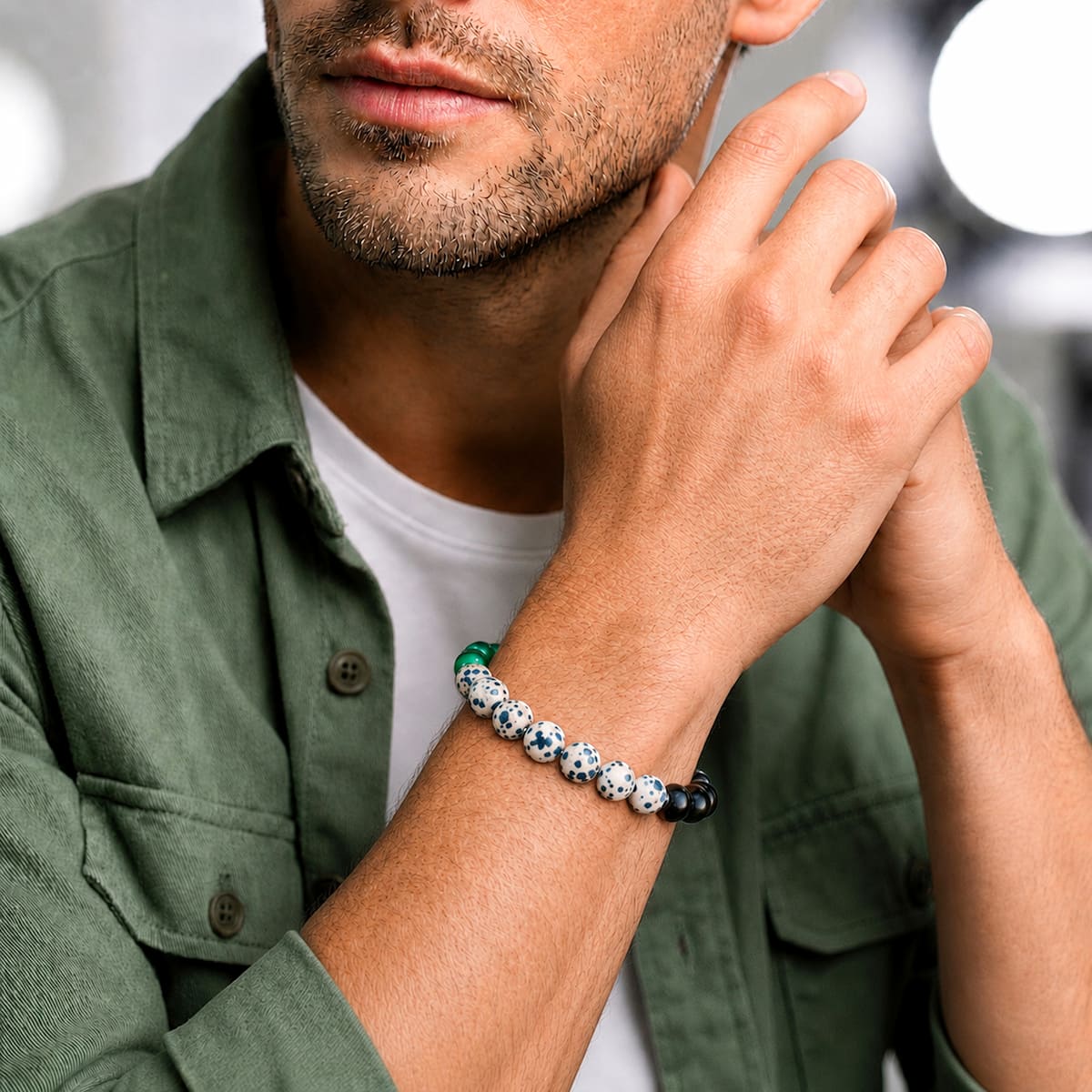 Soul Reset: Dalmatian Jasper Bracelet of Healing - A-1 Thread Vault