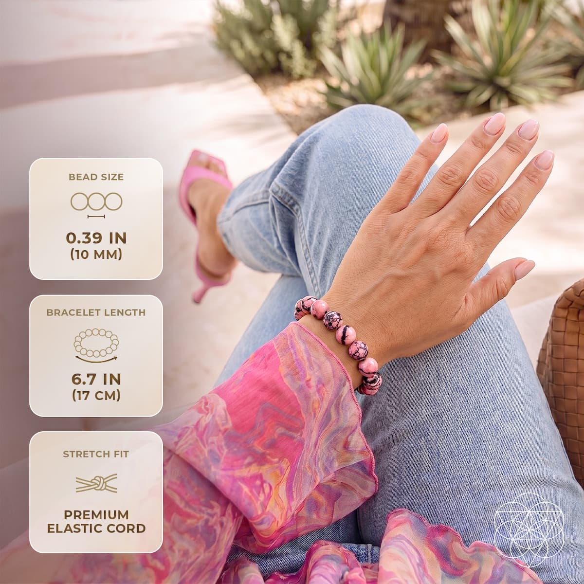 The Love Frequency – Rhodonite Bracelet of Forgiveness - A-1 Thread Vault