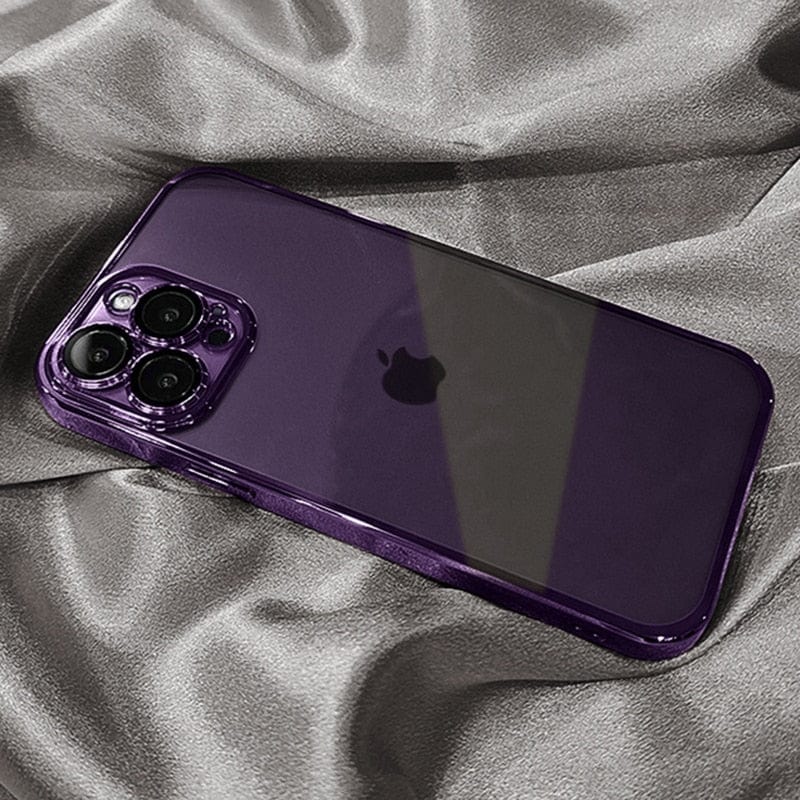 Luxury Plating Square Frame Clear iPhone Case - A-1 Thread Vault