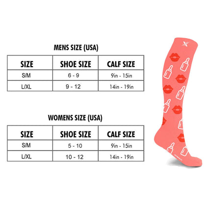 6-Pairs: Women's Pain Relief And Recovery Knee High Compression Socks - A-1 Thread Vault