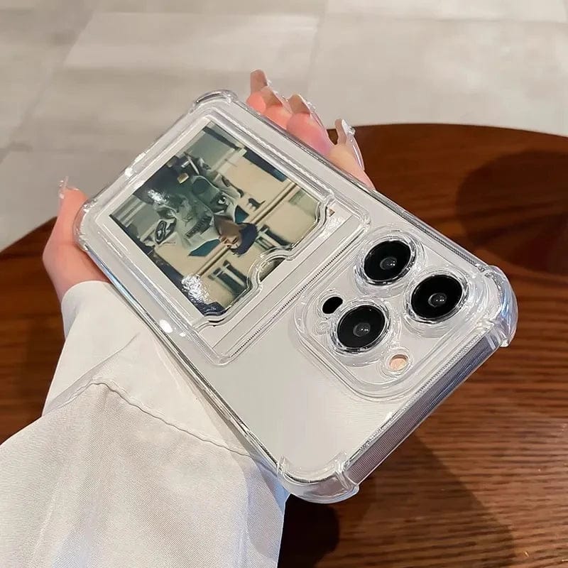 Transparent Card Slot Bag Holder iPhone Case - A-1 Thread Vault