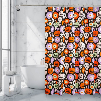 Royale Linens Double Brushed Microfber 1800 Thread Printed Shower Curtain - A-1 Thread Vault
