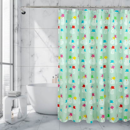 Royale Linens Double Brushed Microfber 1800 Thread Printed Shower Curtain - A-1 Thread Vault