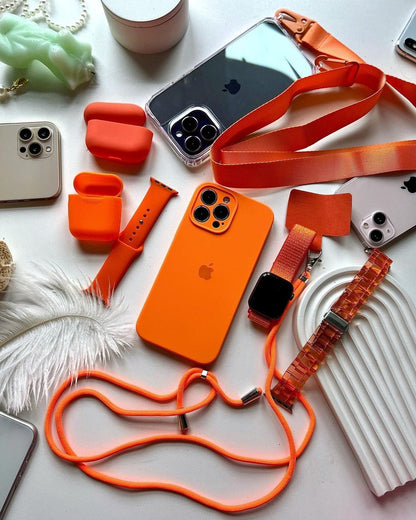 iPhone Camera Protection Silicone Case (Orange) - A-1 Thread Vault