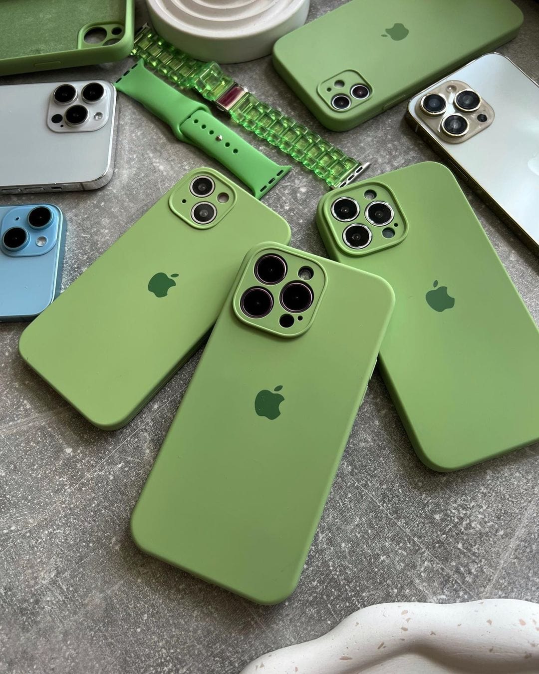 iPhone Camera Protection Silicone Case (Matcha Green) - A-1 Thread Vault