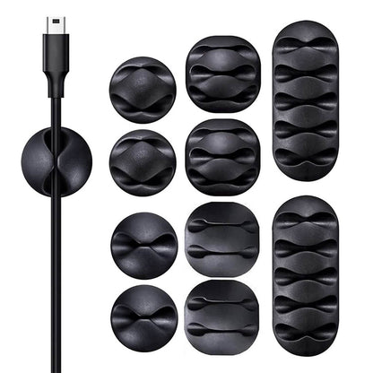 10-Pack: Self Adhesive Cable Clips For Cord Holders Managing Cables Wires - A-1 Thread Vault
