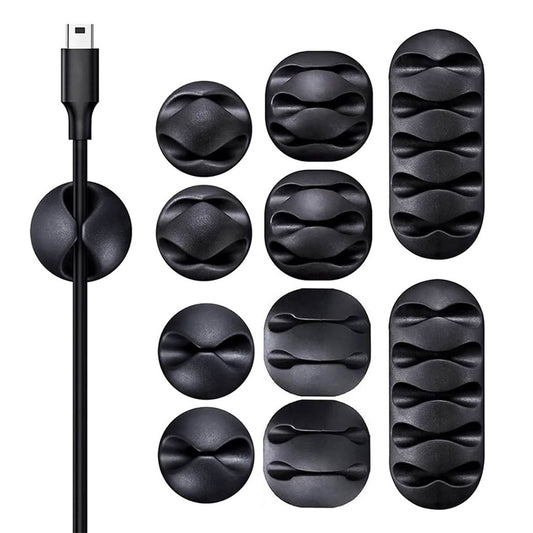 10-Pack: Self Adhesive Cable Clips For Cord Holders Managing Cables Wires - A-1 Thread Vault