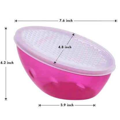 5-Piece: Cheese Grater Citrus Lemon Zester With Food Storage Container & Lid - A-1 Thread Vault