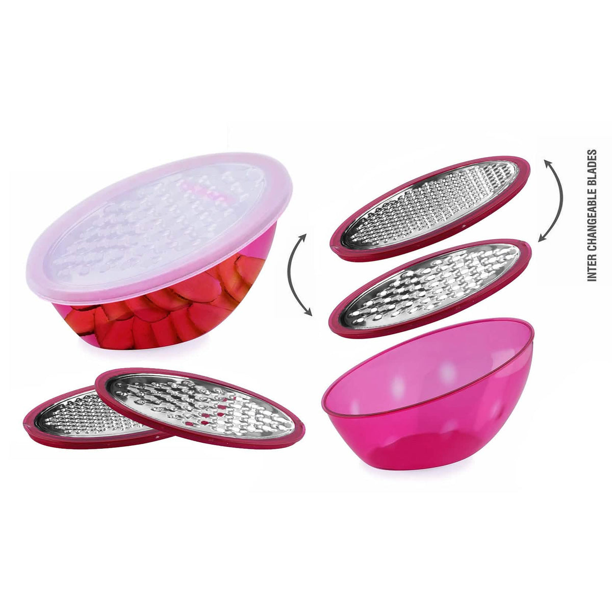5-Piece: Cheese Grater Citrus Lemon Zester With Food Storage Container & Lid - A-1 Thread Vault