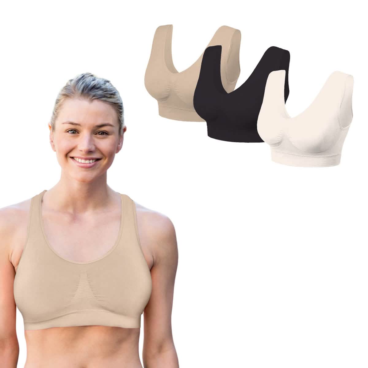 3 Pack: Seamless Lightweight Comfort Bras - A-1 Thread Vault