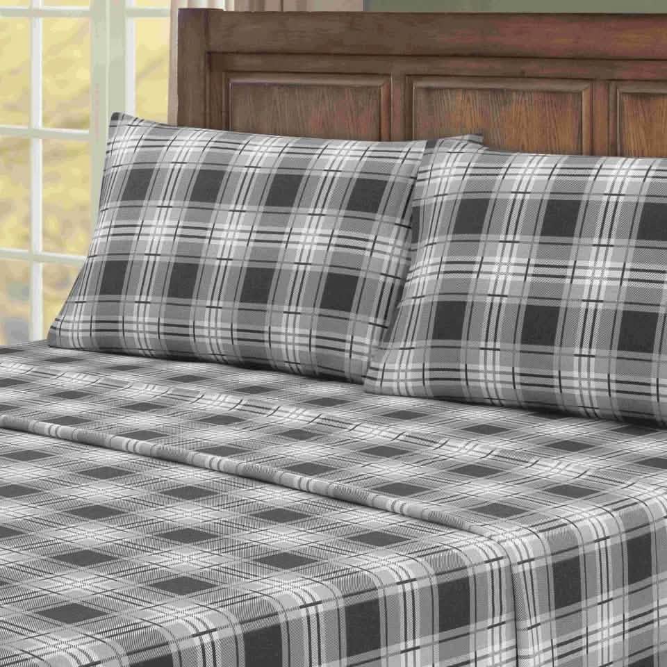 4-Piece: Kathy Ireland 100% Turkish Cotton Flannel Sheet Set - A-1 Thread Vault