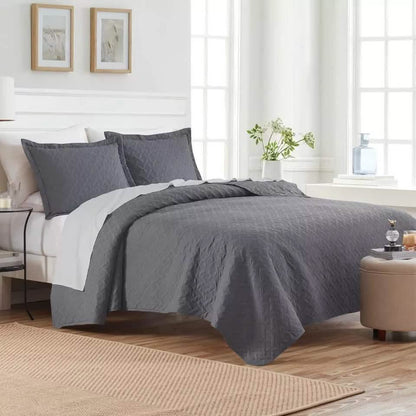 3-Piece: Dan River Basket Pinsonic Quilt Set - A-1 Thread Vault
