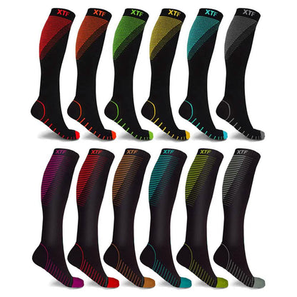 12-Pairs: Athletic Graduated Knee-High Compression Socks - A-1 Thread Vault