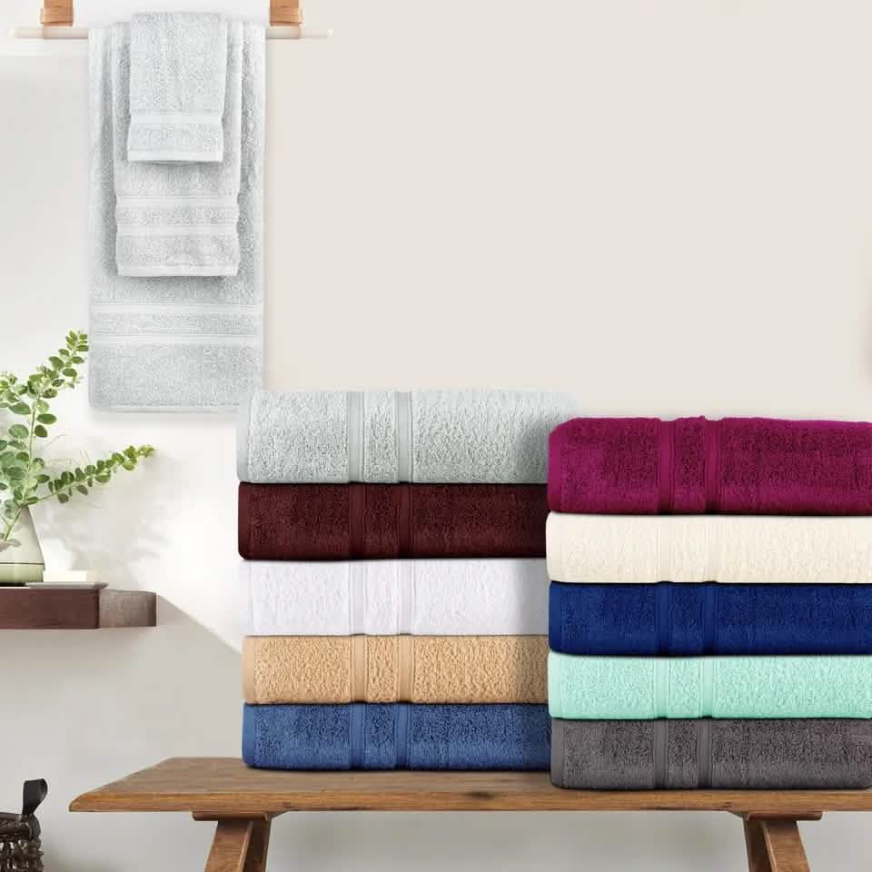 18-Piece: Bibb Home Zero Twist Egyptian Cotton Towel Set - A-1 Thread Vault