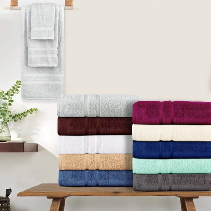 18-Piece: Bibb Home Zero Twist Egyptian Cotton Towel Set - A-1 Thread Vault