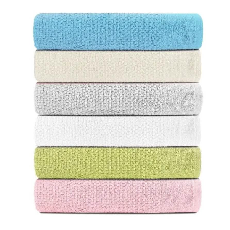 6-Piece: Dan River Popcorn Cotton Bath Towel Set - A-1 Thread Vault