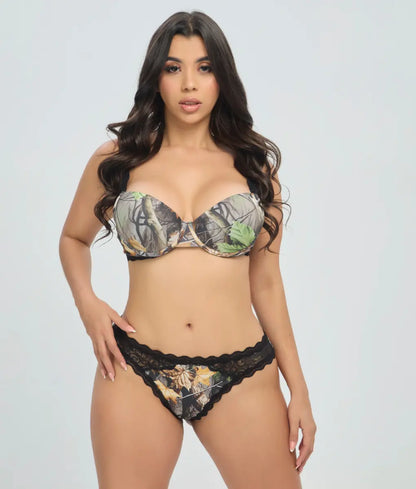 Women's Camo Lace Thong - WoodLand Hunting Underwear - Wilderness Dreams - A-1 Thread Vault