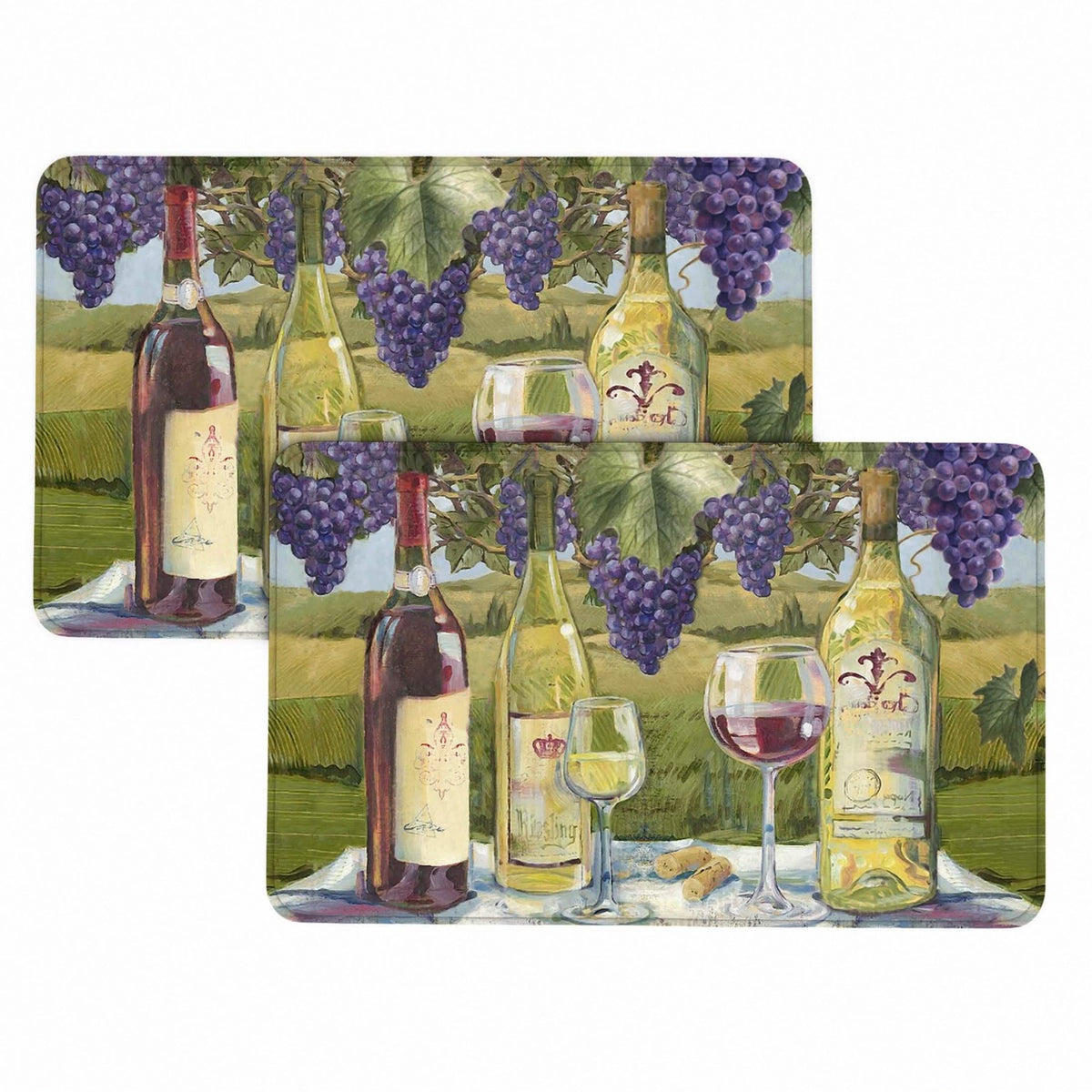 Bibb Home 1-2 Pack Anti Fatigue Cushioned Kitchen Mats - A-1 Thread Vault