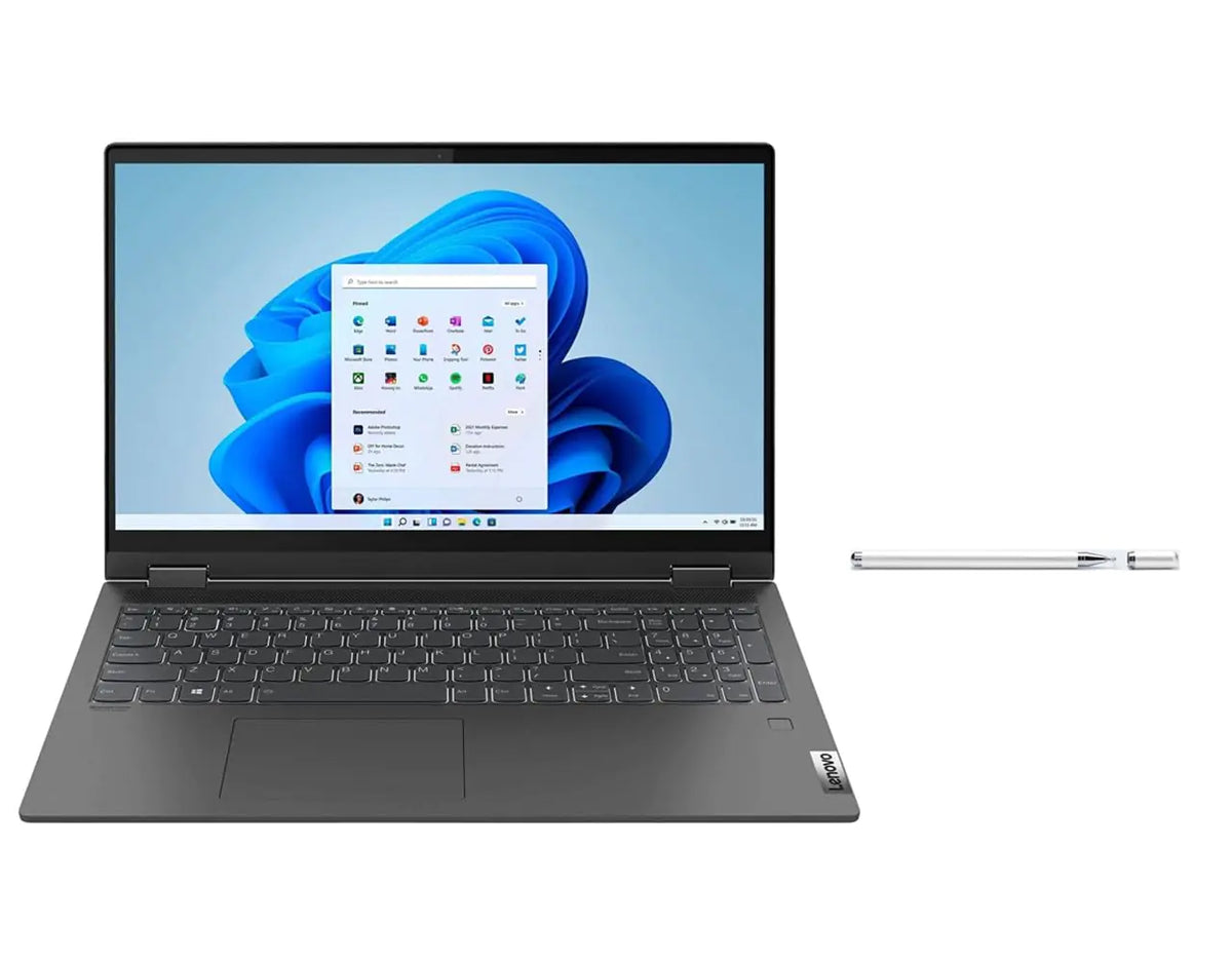 Lenovo Flex 5i 15.6" FHD Touch Screen Laptop | Intel Core i5-1135G7 Processor | 8GB RAM | 512GB SSD | Intel Iris Xe Graphics | Windows 11 Home | Graphite Grey | Bundle with Stylus Pen - A-1 Thread Vault