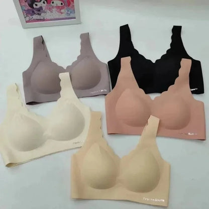 A /B / C Fixed Cup Seamless Oversized Bra Thin Push Up Women Underwear - A-1 Thread Vault