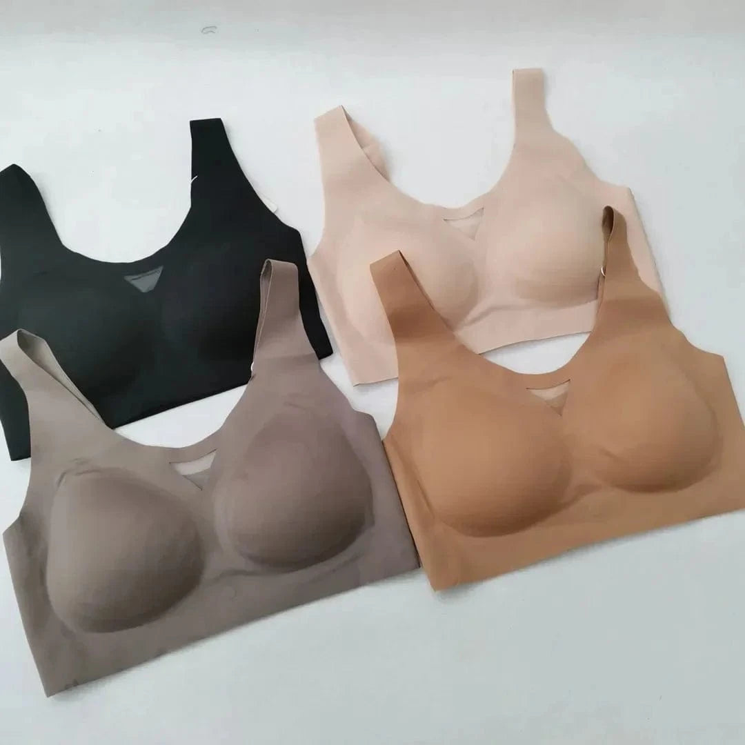 A /B / C Fixed Cup Seamless Oversized Bra Thin Push Up Women Underwear - A-1 Thread Vault