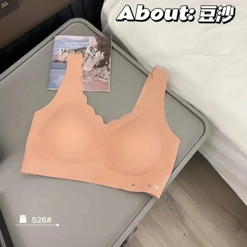 A /B / C Fixed Cup Seamless Oversized Bra Thin Push Up Women Underwear - A-1 Thread Vault