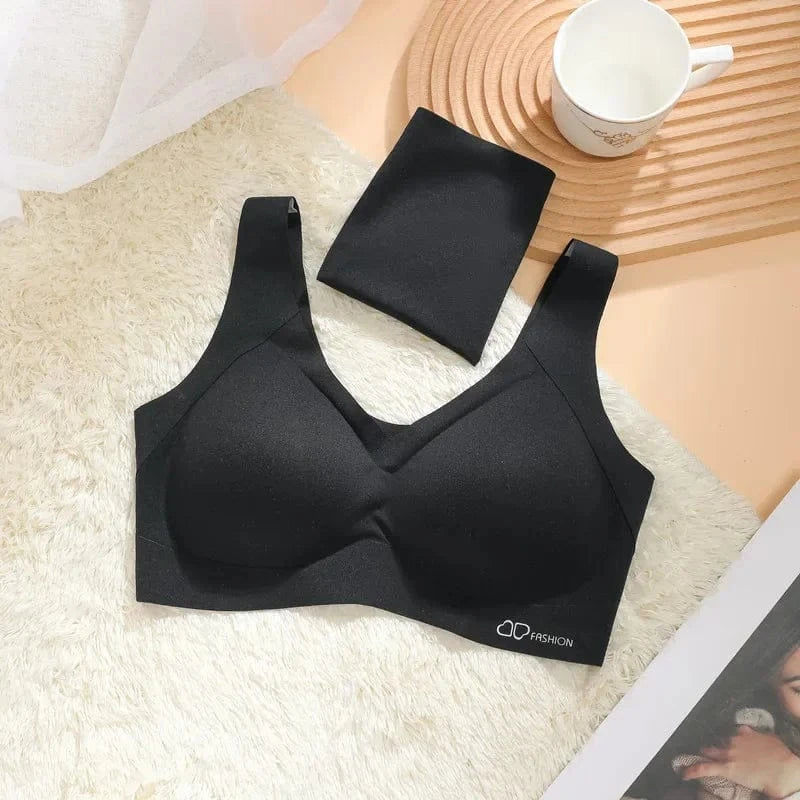 A /B / C Fixed Cup Seamless Oversized Bra Thin Push Up Women Underwear - A-1 Thread Vault