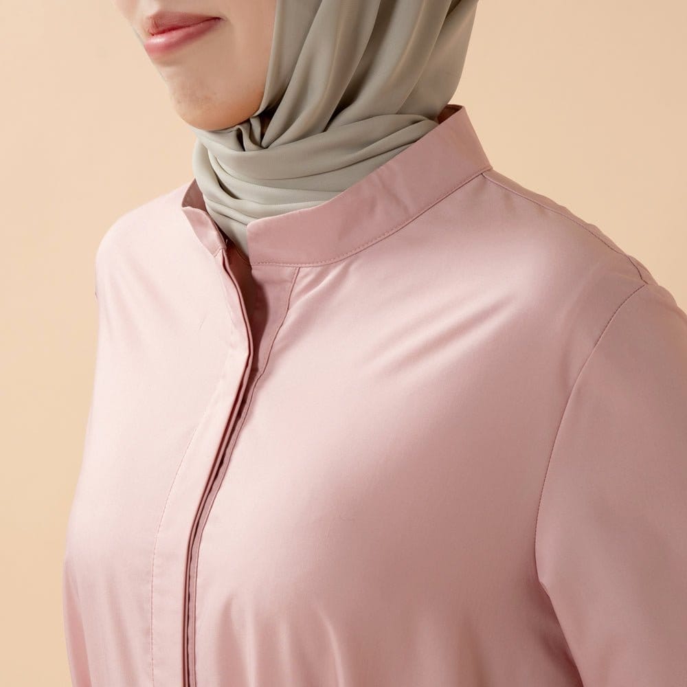 A-Line Trench Shirt Maxi Abaya Dress with Pockets (MA422) - A-1 Thread Vault