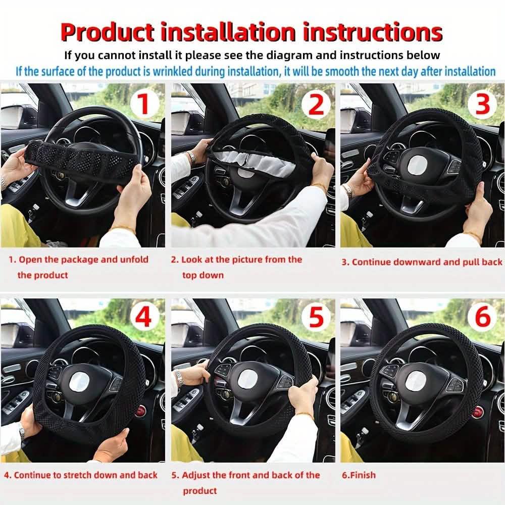 Breathable Comfortable Non-slip Mesh Steering Wheel Cover - A-1 Thread Vault