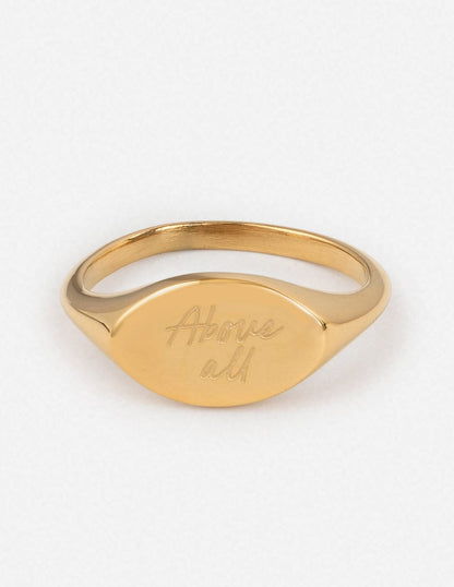 Above All Oval Signet Ring - A-1 Thread Vault
