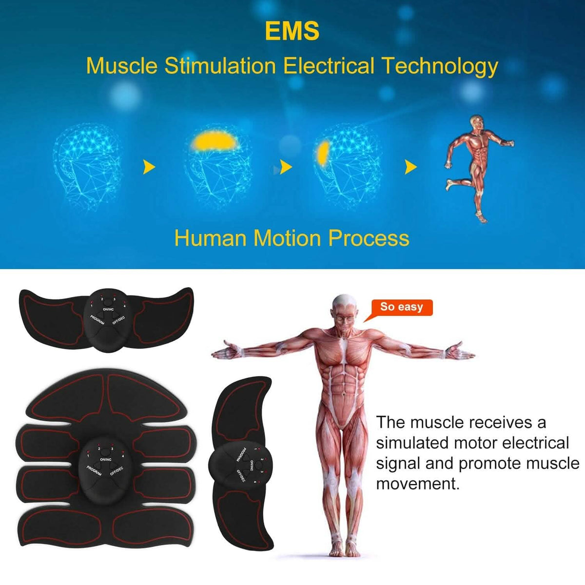 Abs Stimulator Muscle Toner EMS with 6 Modes - A-1 Thread Vault