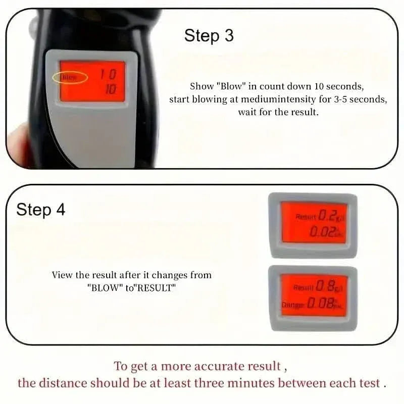 Accurate Personal Breath Alcohol Tester - Instant Blood Alcohol Content Measurement with High-Precision Sensors and LED Display - A-1 Thread Vault